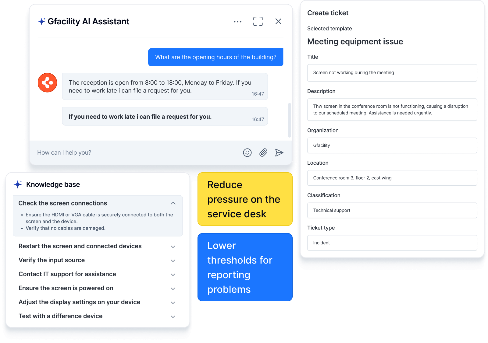 Facility management helpdesk - smart, AI-powered workplace support